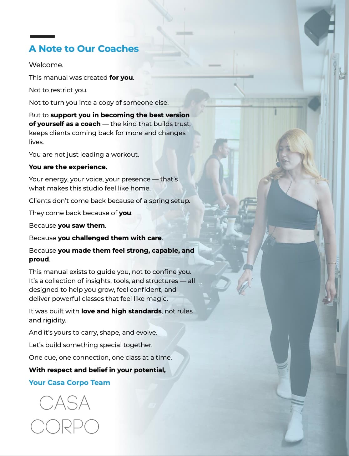 Training Manual Content